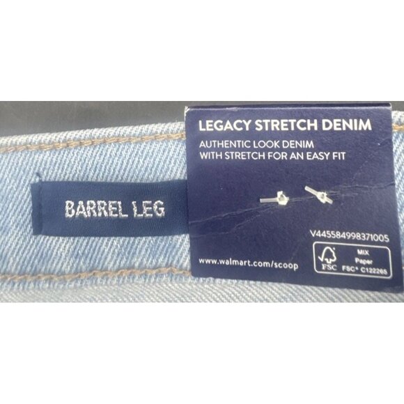 SCOOP Women’s Light Wash Denim Barrel Leg Mid Rise Ankle Jeans Sz 8 NEW - Picture 8 of 12